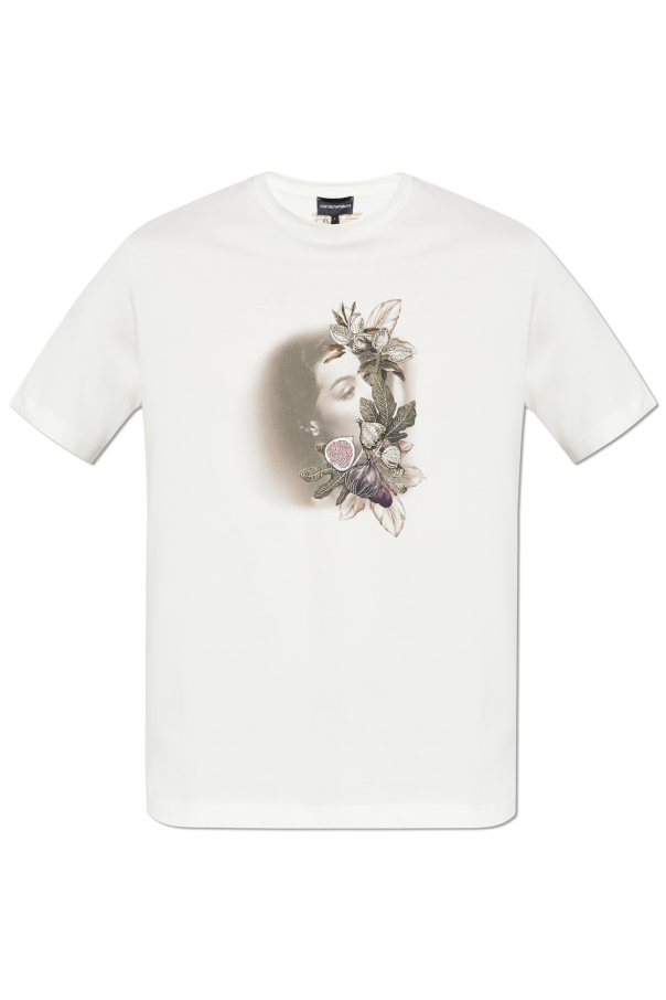 Tシャツ・カットソー EMPORIO ARMANI Men T-shirt Beige EM001289AF10762 F6066 Logo Series stretch cotton and modal T-shirt | EA7